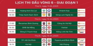 lịch thi đấu V-League