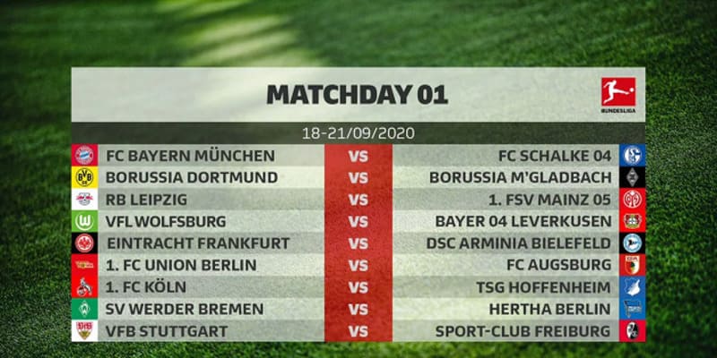 Lịch thi đấu Bundesliga Lịch thi đấu Bundesliga