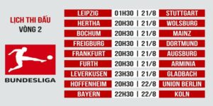 Lịch thi đấu Bundesliga